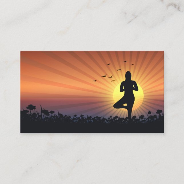  Woman doing yoga Enclosure Card (Front)