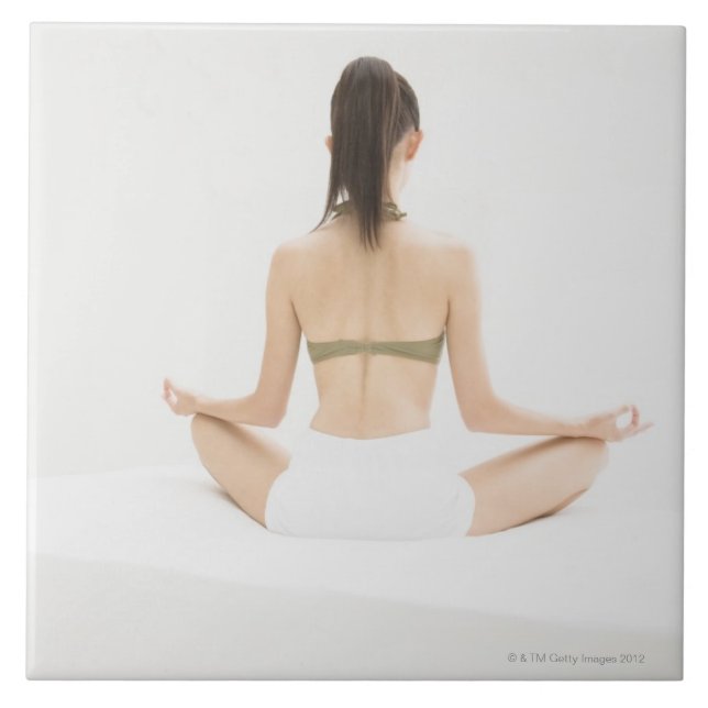 Woman doing yoga tile (Front)