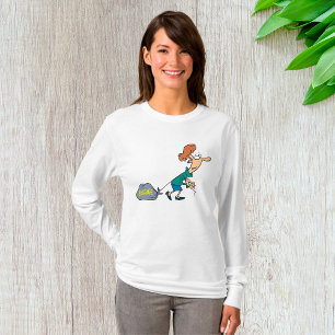 Woman Dragging Baggage Womens Long-Sleeve T-Shirt
