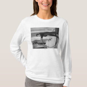 Woman Dressed as Man with Bicycle Photograph T-Shirt