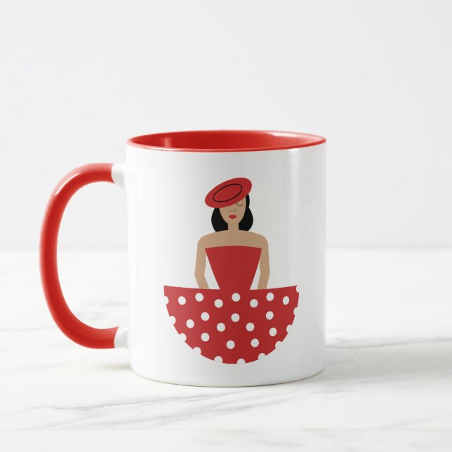 Woman dressed in a flamenco suit mug (Left)