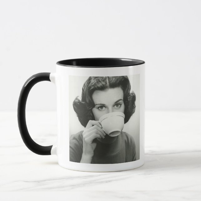 Woman Drinking Mug (Left)
