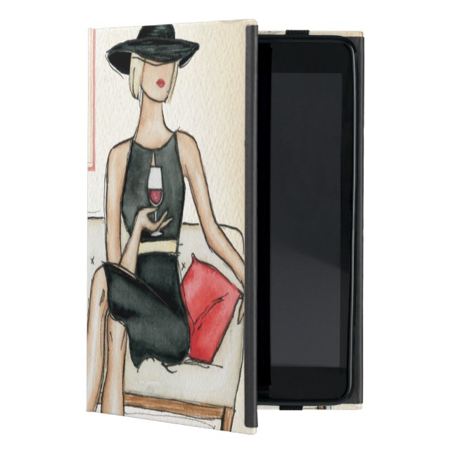Woman Drinking Red Wine Case For iPad Mini (Front)
