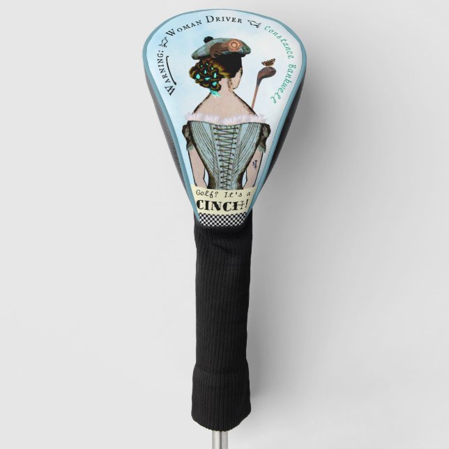 'Woman Driver' Lady's Golf Head Cover (Front)