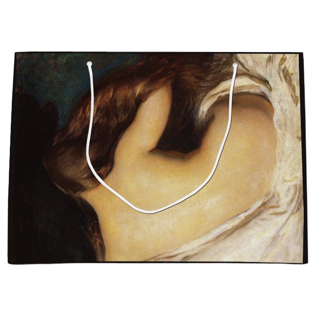 Woman Drying Her Hair (by Joseph DeCamp) Large Gift Bag (Front)