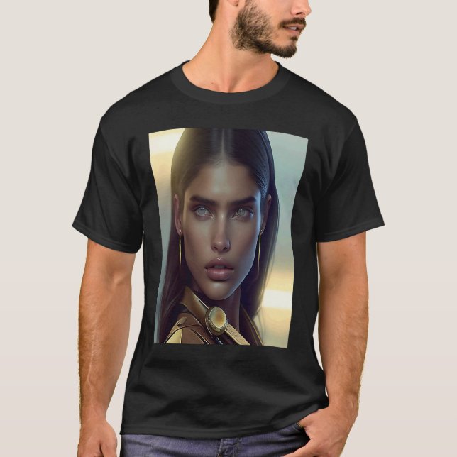 Woman Earrings Inspo Look Inspiration Soft Hair Ou T-Shirt (Front)