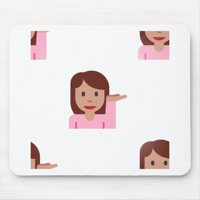 woman emoji mouse pad (Front)