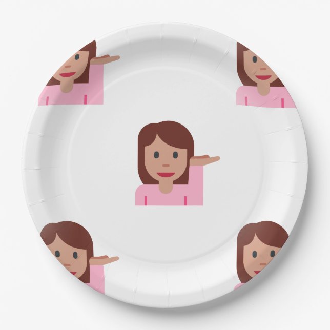woman emoji paper plates (Front)
