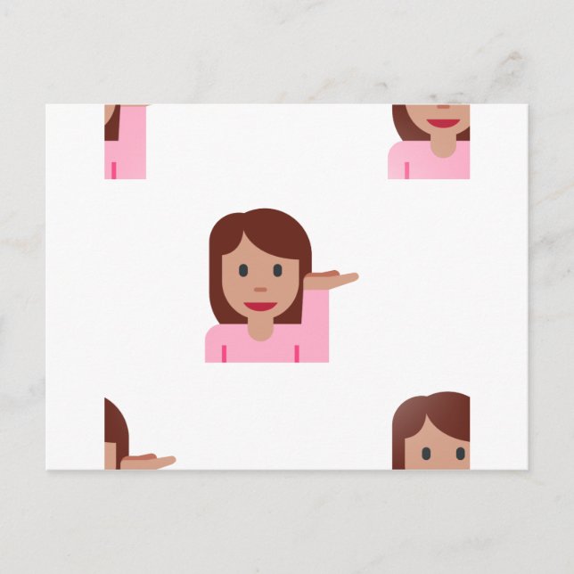 woman emoji postcard (Front)