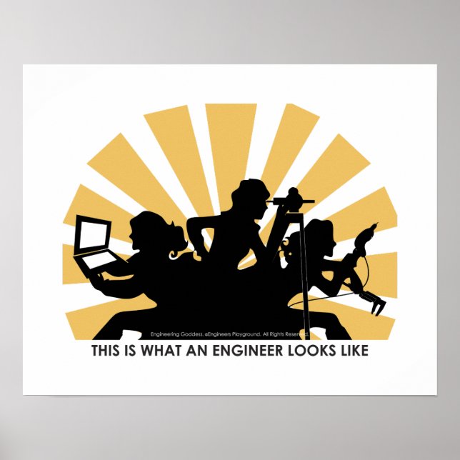 Woman engineer poster: This is what we look like Poster (Front)