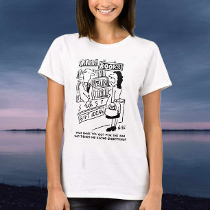 Woman enquires at a Bookshop T-Shirt