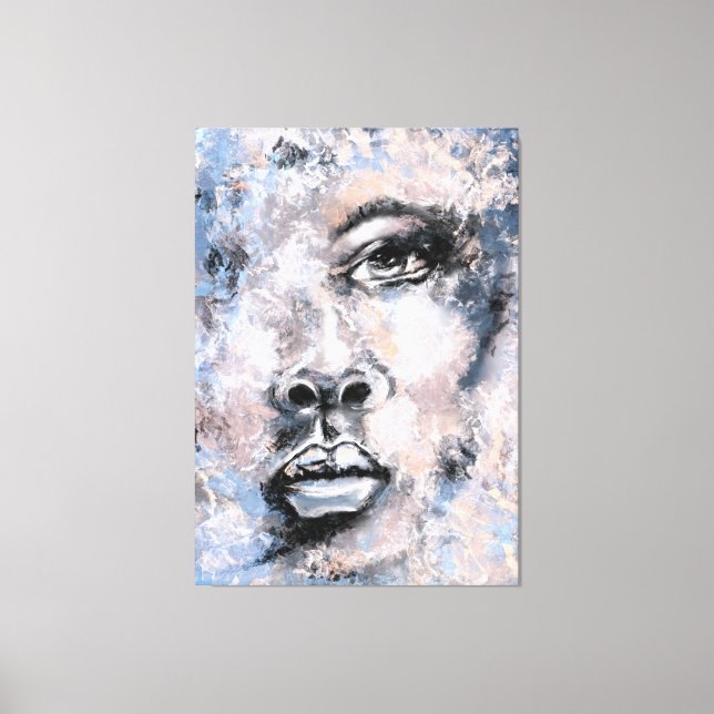 Woman Face - Abstract Art Modern Style Painting Canvas Print (Front)