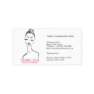 Woman face Make-up artist company branding Label