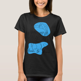 Woman Face Shine Bohemian Line Minimalist Motivati T-Shirt