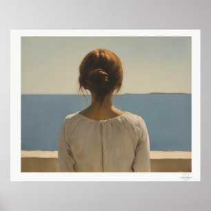 Woman Facing the Sea Poster