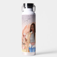 Woman Fashionista Pink Rose Gold Brown Hair