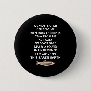 Woman Fear Me Fish Fear Me Men Turn Their Eyes Awa 6 Cm Round Badge
