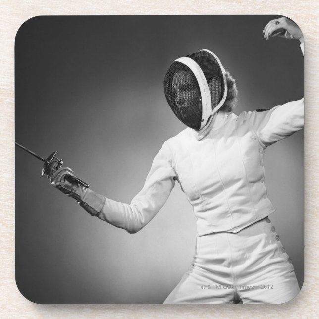 Woman Fencing Coaster (Front)