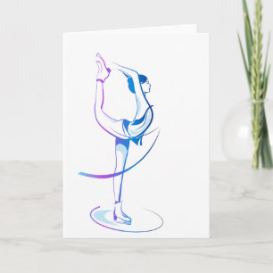 Woman Figure Skating Greeting Cards