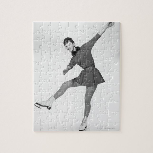 Woman Figure Skating Jigsaw Puzzle (Vertical)