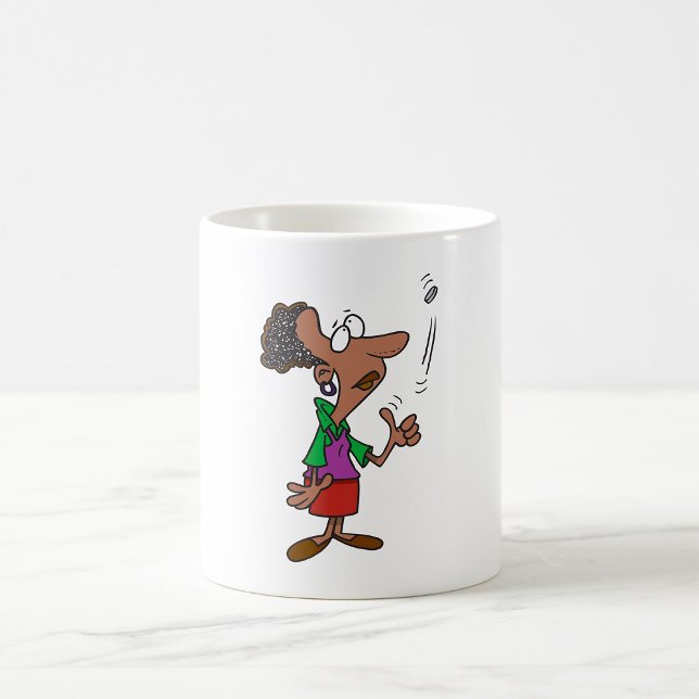 Woman Flipping A Coin Coffee Mug (Creator Uploaded)