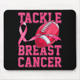Woman Football Tackle Breast Cancer Awareness Pink Mouse Pad