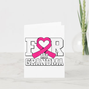 Woman For My Grandma Breast Cancer Awareness Pink  Card