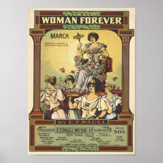 Woman Forever Vintage Songbook Cover Poster