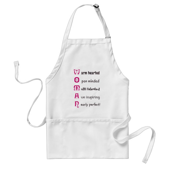 WOMAN fun text positive attitude Standard Apron (Front)