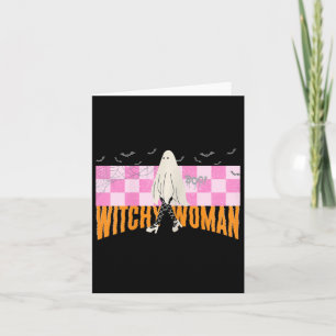 Woman Funny Halloween Costume Spooky Feminist  Card