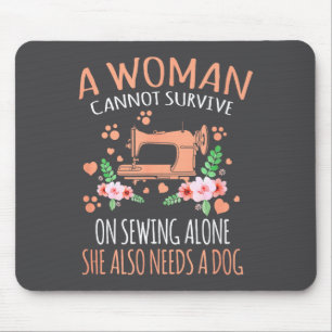 Woman Funny Sewing Quote  Mouse Pad