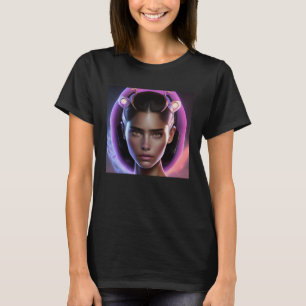 Woman Futuristic Space Helmet Astronaut Travel  Wo T-Shirt
