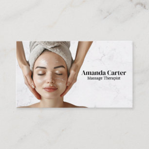 Woman Getting Head Massage Business Card