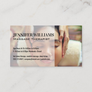 Woman Getting Head Massage Business Card