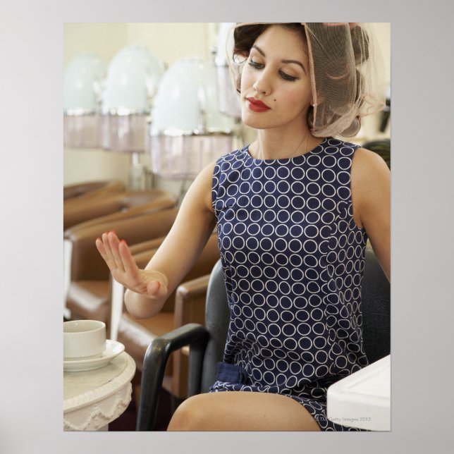 Woman Getting Manicure Poster (Front)