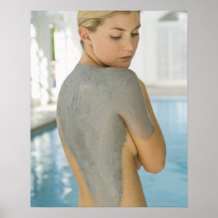Woman getting spa skin treatment poster