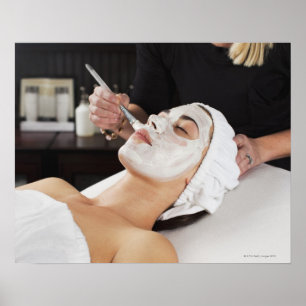 Woman Getting Spa Treatment Poster