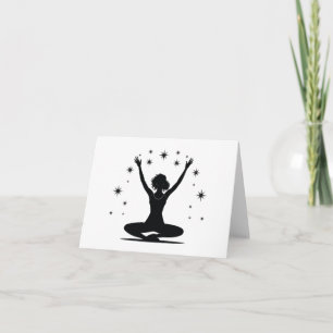 Woman Gift: Yoga Pose 7 Blank Greeting Card