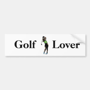 Woman Golfer Bumper Sticker