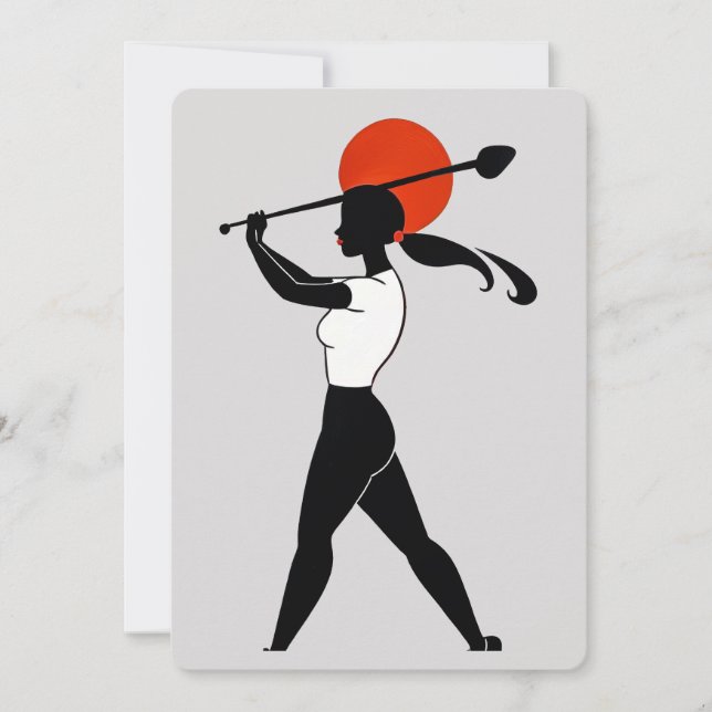 Woman Golfer Card (Front)