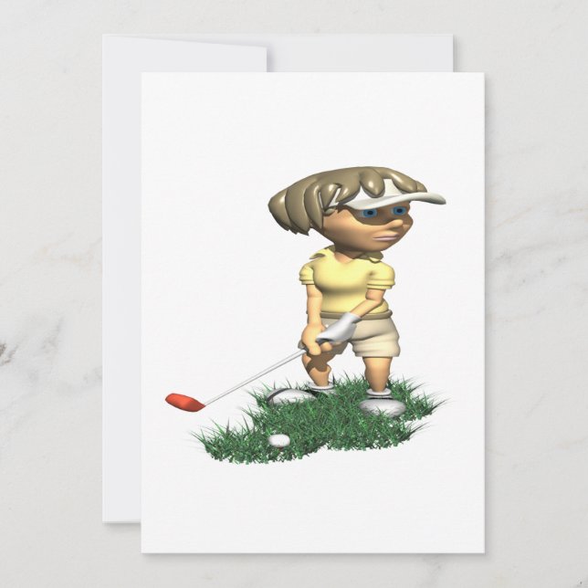 Woman Golfer Invitation (Front)