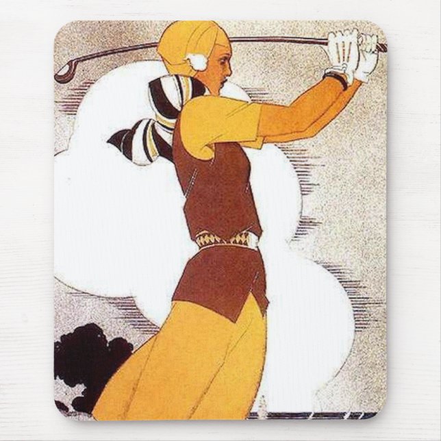 Woman Golfer Mouse Pad (Front)