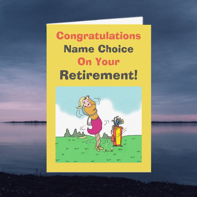 Woman Golfer Retirement Card (Creator Uploaded)