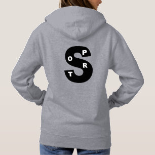 Woman Gray Mouth Pull DESIGN SPORT Hoodie