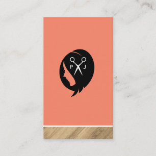 Woman Hair Icon Shear   Salon Stylist Business Card