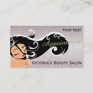 Woman Hair Stylist Appointment Card
