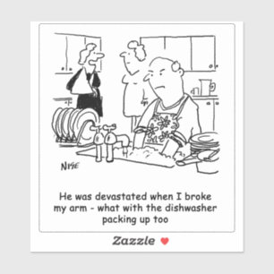 Woman has Broken Arm Man has to wash Dishes. Funny