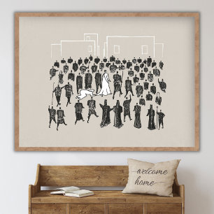 Woman Healed, Fringe of Jesus Garment, Hem of Robe Poster