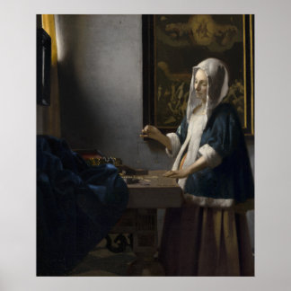 Woman Holding a Balance — Vermeer Poster