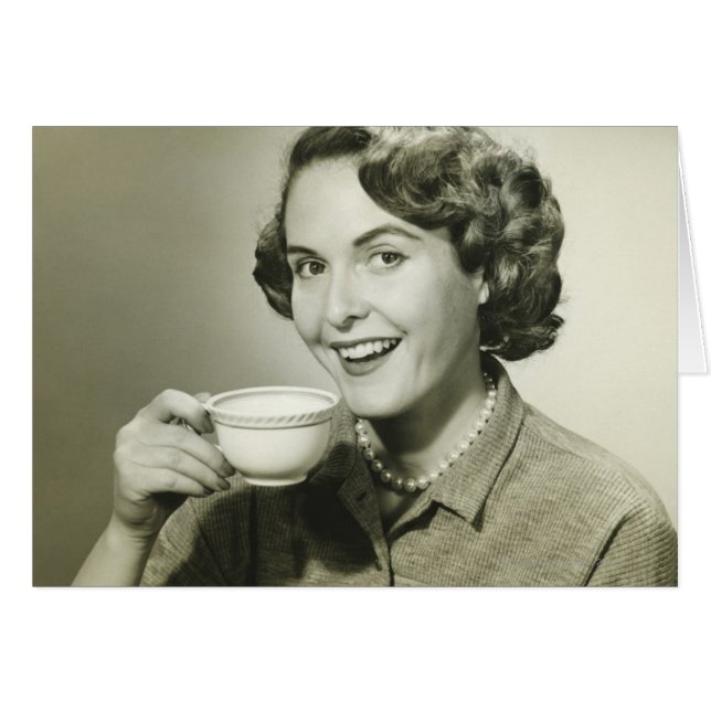 Woman Holding Cups (Front Horizontal)